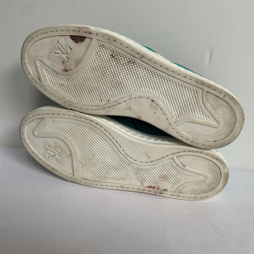 Louis Vuitton Slip On shoes used, turquoise, size 36.5