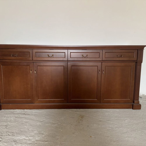 Furniture set like new with corner leather sofa and dining table