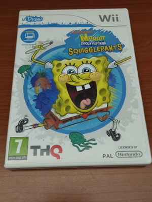 U Draw SpongeBob Squarepants Squigglepants Nintendo Wii game like new