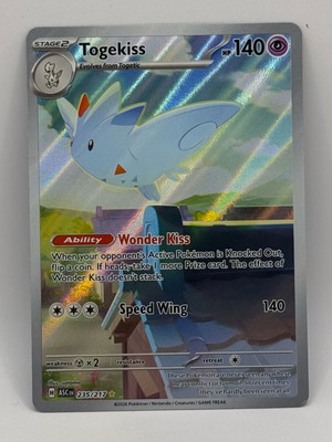 Pokemon Togekiss 235/217 Ascended Heroes Illustration Rare Full Art like new