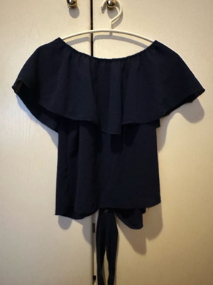 Women's blouse like new, summer blue with back bow