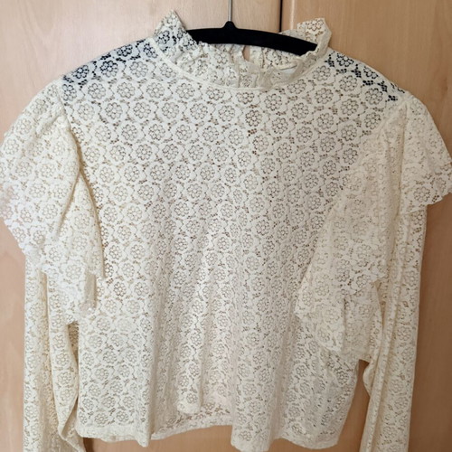 Zara blouse new, beige, size L