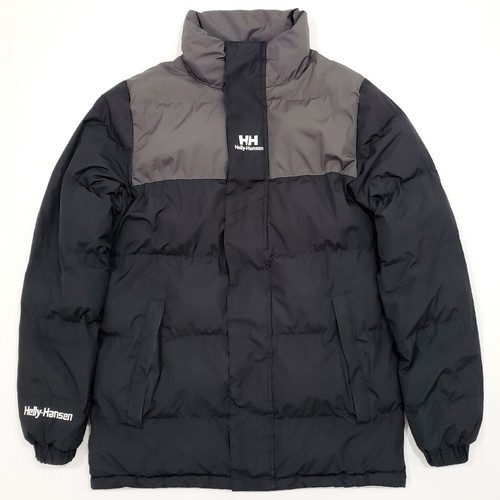 Helly Hansen Yu Puffer jacket used, reversible, men's size S, gray and black