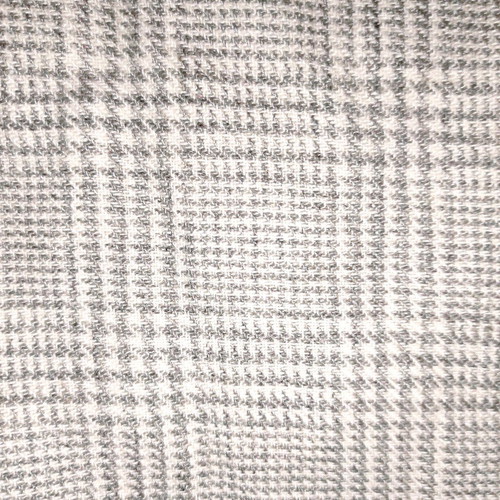 Plaid skirt beige/ecru with grey, used, winter fabric XS-S