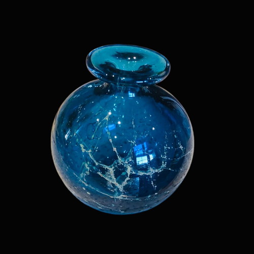 Decorative jars like new, set of 3, blue turquoise blown glass