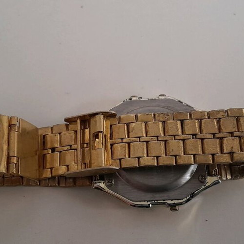 Casio Chrono Alarm men's watch used, gold color