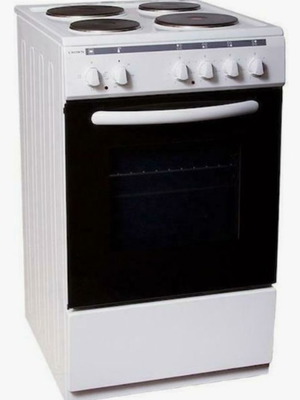 Crown electric stove 53lt with enamel hobs, like new