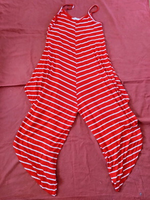 Cotton jumpsuit with straps used, one size