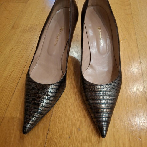 Kalogirou leather pointed brown pumps size 40 like new