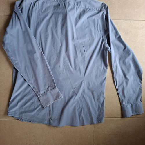Benetton shirt used, cotton, blue, size XL