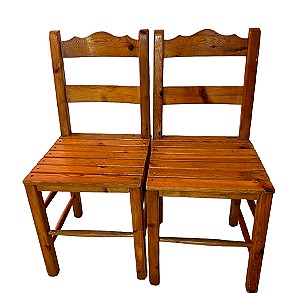 Σετ 2 καρέκλες ξύλινες κουζίνας 90x40x40