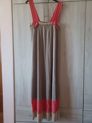 Summer dress like new, pink and gold