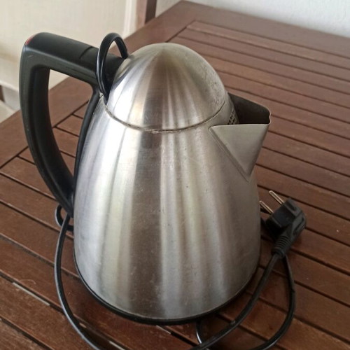 Inox kettle used, nickel, fully functional