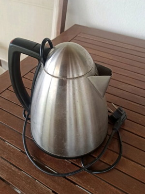 Inox kettle used, nickel, fully functional