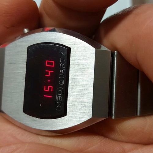 MBO Vintage Digital Men's Watch 1975 Germany like new, stainless steel
