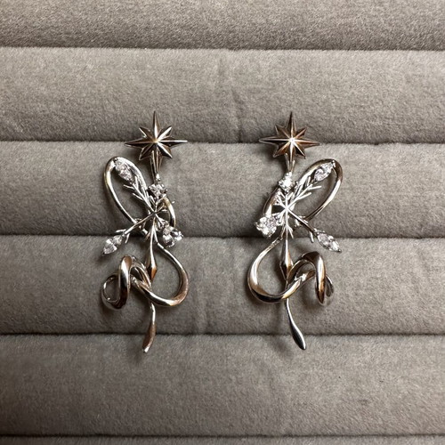 925 Sterling Silver Interchangeable Earrings with Removable Jacket new