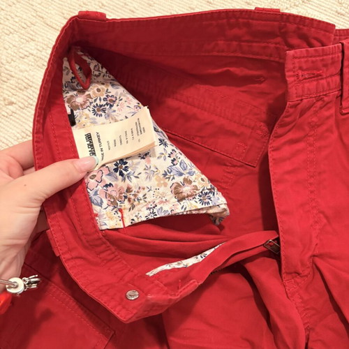 Napapijri men's bermuda shorts red, like new, size S