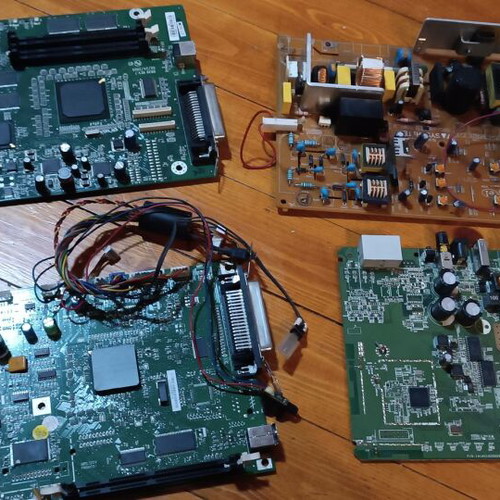 PC boards used, set of 5 large motherboards