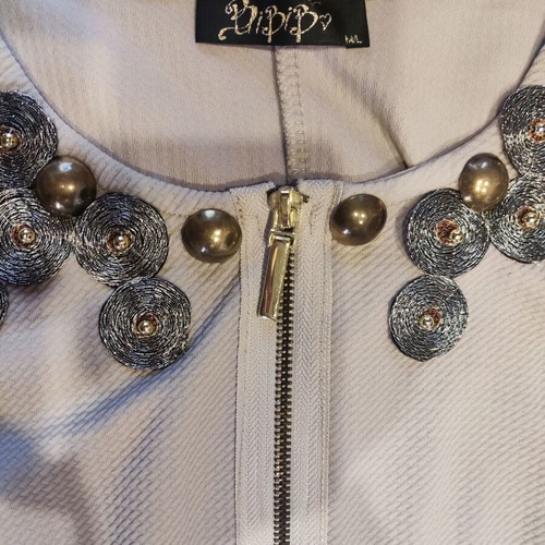 Bibibo beige nude dress with metallic studs