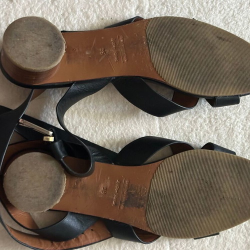 & Other Stories leather sandals, size 39, black