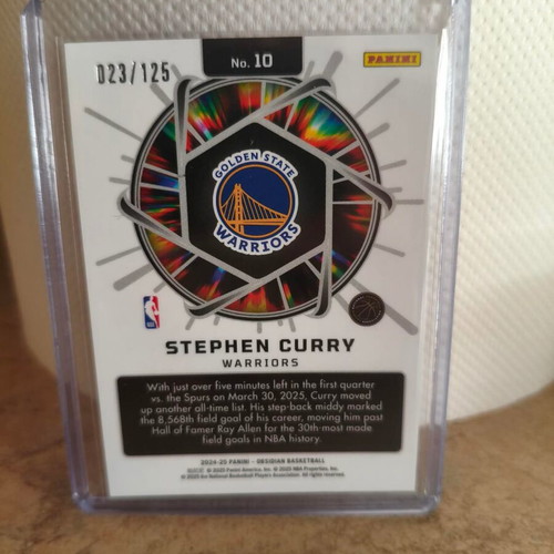 Stephen Curry 23/125 Obsidian Supernova card new
