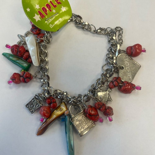 Fashion bracelet new with colorful charms, youthful and playful
