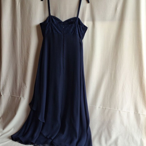 Navy Blue Evening Maxi Dress 3 Piece Set Medium, like new
