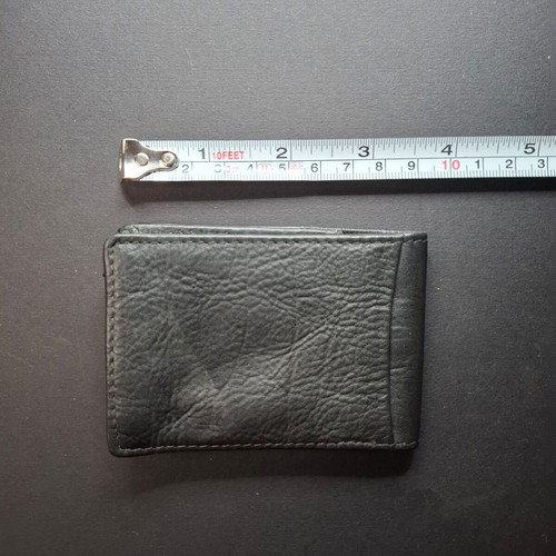 Vintage leather coin wallet Mario Rossi new, black