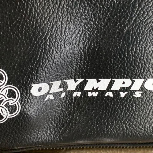 Leather bag Olympic Airways like new, 44x33cm