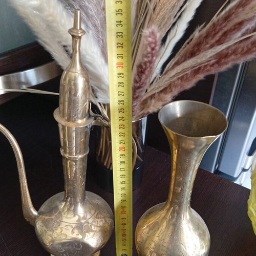 Two folk art decorative items used with minor defects