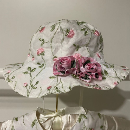 Baptism dress set with hat Aletta Italy new