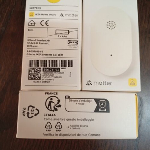 Smart water leak sensors, pack of 3, Matter compatible