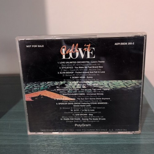 Call It Love pop rock CD like new