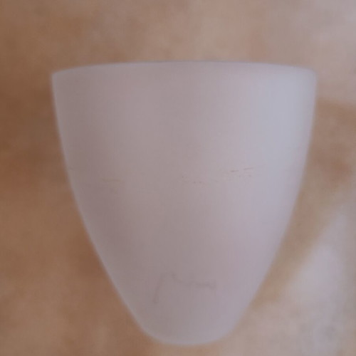 White matte glass ceiling lampshade with conical shape