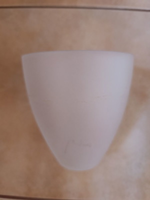 White matte glass ceiling lampshade with conical shape
