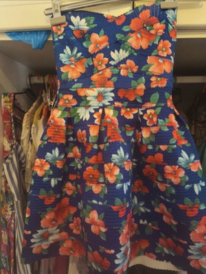Mini floral bandage dress A-line, size small, like new