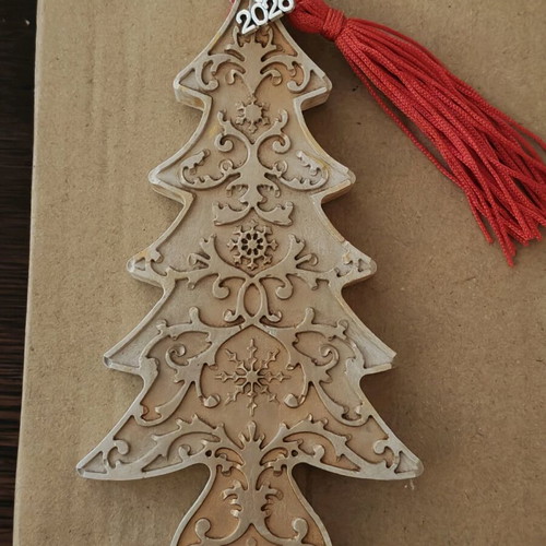 Ceramic Christmas tree charm new
