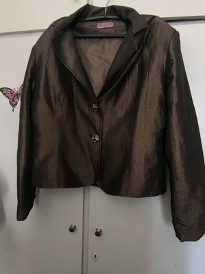 Women's Taffeta Jacket new, size L, brown