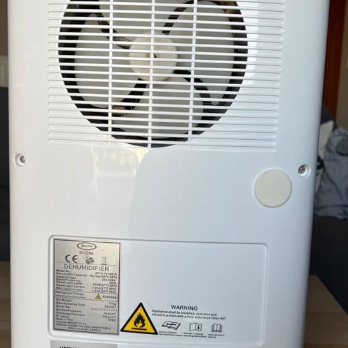 Juro-Pro Eco II 16lt dehumidifier used with ionizer