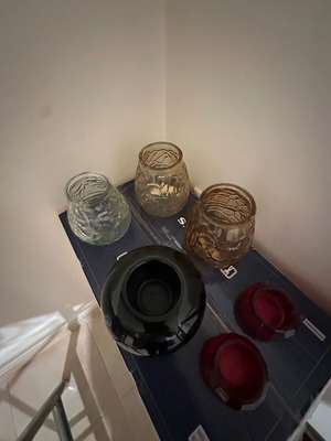 Glass lanterns used, assorted