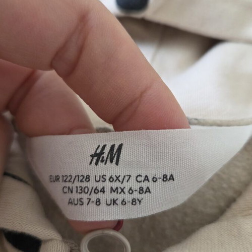 H&M girls' tracksuit used, beige, ages 5-7