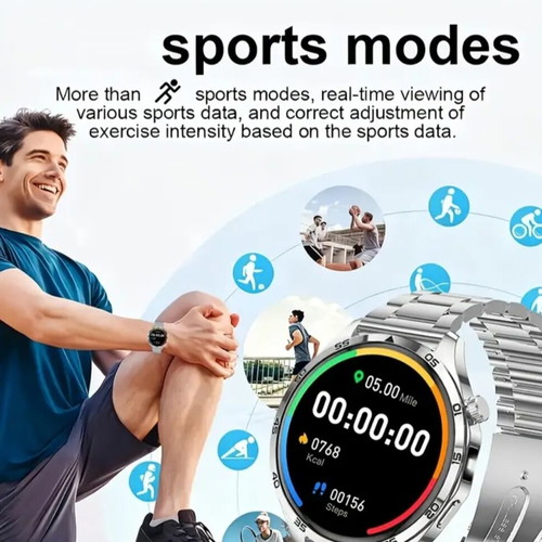 Smart Watch with LED flashlight, UV light, large screen