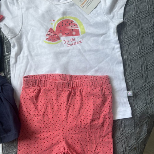 Baby clothing sets new size 74/80, 2-piece packs with prints