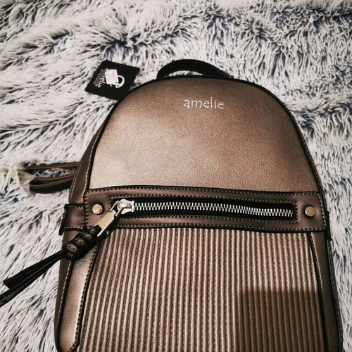 Amelie backpack new, medium size, bronze color