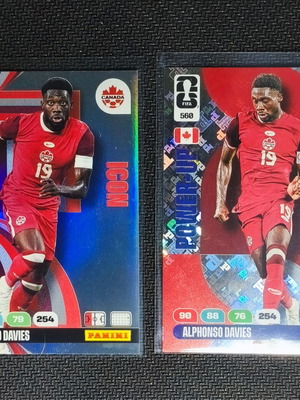 Σετ 2 καρτών Alphonso Davies Panini Adrenalyn XL FIFA World Cup 2026, καινούργιο