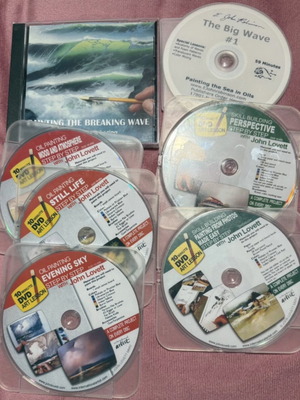Set of 7 educational DVDs for oil painting new