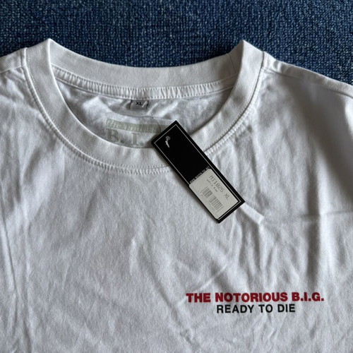 Mister Tee Notorious BIG T-shirt, white, size L