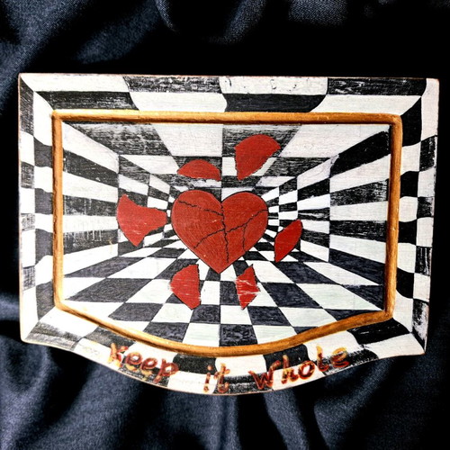 Hand-painted wooden storage box made to order