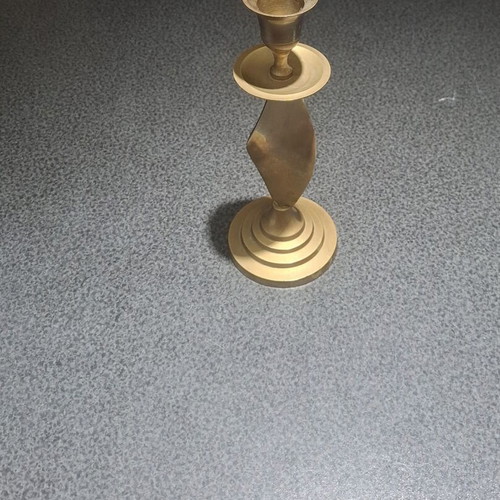 Vintage μπρούτζινο κηροπήγιο 17cm Made in India, σαν καινούργιο