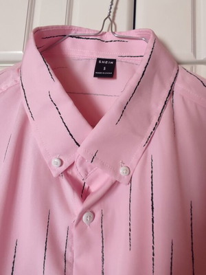 Shirt Shein pink short-sleeve size S like new